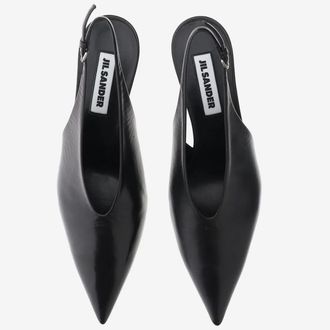 Jil Sander Hohe Schuhe - Leather Pumps - Gr. 36,5 (EU) - in Schwarz - f&uuml;r Damen