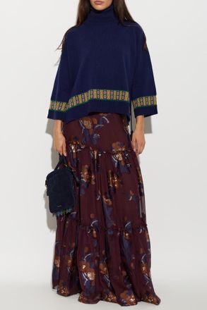 Etro Skirt With Lurex Thread, Womens, Burgundy