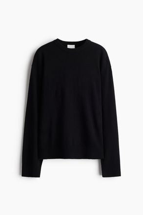 H&M Kaschmirpullover in Oversize - Schwarz