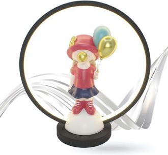 Trade Shop Trade Shop - Lampada Led Tavolo Decorativa Ricaricabile Bambina Con Palloncini In Poliresina 9014905