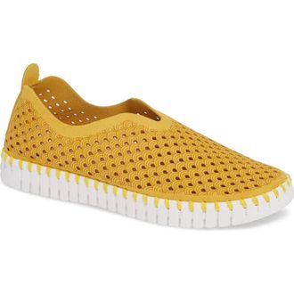 Ilse Jacobsen Tulip 139 Perforated Slip-On Sneaker in Golden Rod at Nordstrom, Size 10Us