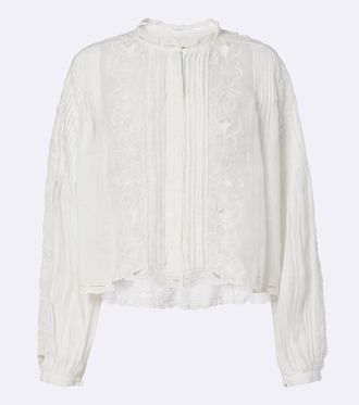 Isabel Marant Rubra broderie anglaise ramie blouse