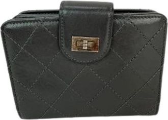 Chanel Pre-owned Leren Portemonnee - Dames - Vintage Accessoires - Grijs - ONE Size - Leer - Vintage