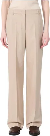 Max Mara Dames, Broeken, Beige, Maat: XS