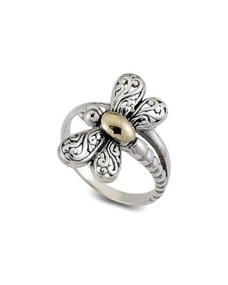 Samuel B. 18K Over Silver Dragonfly Ring