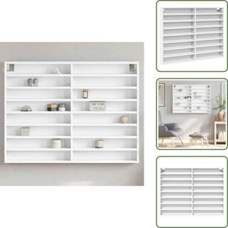 vidaXL Armadio in legno - vidaXL Armadietto con Vetrina Bianco 100x8,5x75 cm Legno Multistrato - Armadio multistrato