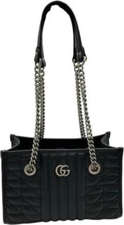 Gucci Pre-owned Leather gucci-bags - Dames - Vintage Shopper - Zwart - ONE Size - Leer - Vintage
