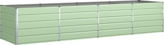 vidaXL Jardinera Verde Pastel 385 X 100 X 75 Cm Acero Galvanizado Vidaxl