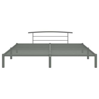 Berkfield Home Elegant Bed Frame Grey Metal 200x200 cm