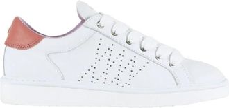 Panchic Lace-Up Sneakers Coral Spoiler - Dames - Sneakers - Wit - 41 EU - Leer - Schoenen