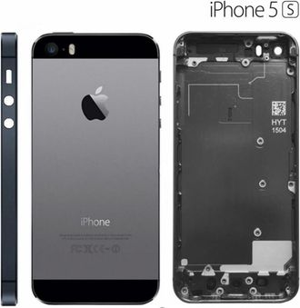 Trade Shop Trade Shop - Shell Rear Panel Black Back Cover Key Volume Button Slot Sim Iphone 5s