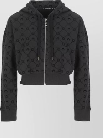 Marine Serre cropped hoodie moon logo