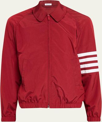 Thom Browne Mens Ripstop 4-Bar Full-Zip Jacket