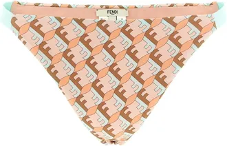 Fendi Badmode, Dames, Veelkleurig, XS, FF Waves Bikini Slipjes