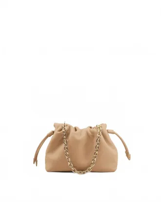 Studio Amelia Womens Alexandra Petite Drawstring Bag In Beige