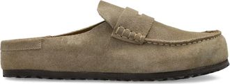 Birkenstock Clogs Naples in pelle scamosciata - Toni neutri