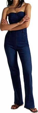Free People Beckett Strapless Jumpsuit In Midnight Mantrap