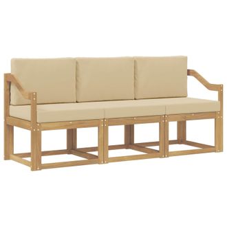 vidaXL Conjunto De Sof&aacute;s De Exterior 3 Pcs Vidaxl