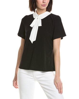 CeCe by Cynthia Steffe Cece Short Sleeve Collared Blouse