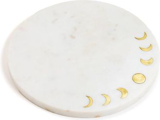 Matr Boomie Indukala Moon Phase Cheese Charcuterie Serving Board - Brass & Marble in Ivory at Nordstrom