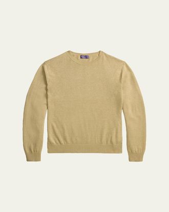 Ralph Lauren Purple Label Mens Cashmere-Blend Jersey Knit Crewneck Sweater