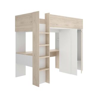 Dmora Composici&oacute;n habitaci&oacute;n en madera noble blanca