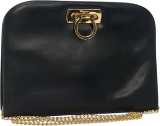 Ferragamo Pre-owned Shoulder Bags, female, Black, Size: ONE SIZE Pre-owned Shoulder Bag