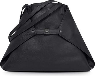 Akris Ai Medium Shoulder Tote Leather Shoulder Tote in Black at Nordstrom