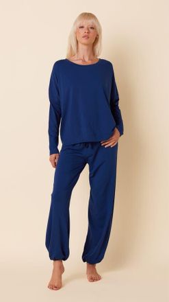 The Cats Pajamas Pima Knit Pullover Set in Classic Marine Blue at Nordstrom, Size X-Large