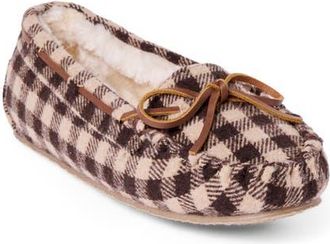 Minnetonka Cally Slipper in Brown Gingham Plaid at Nordstrom, Size 11