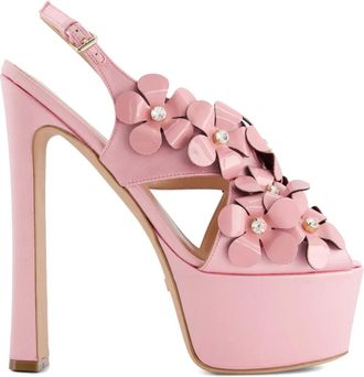 Giambattista Valli Sandali con applicazioni a fiore - Rosa