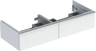 Keramag Geberit Icon Mueble Bajo Lavabo Para Lavabo Doble, 2 Cajones