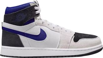 Nike Air Jordan 1 Zm Air Blue Detail Witte Sneakers