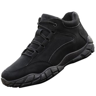 Generic Mens High Top Trainer, Walking Trainers Men Faux Suede Wide Fit Casual Sneakers with Non Slip Sole Comfortable Outdoor Sport Sneakers Waterproof Trekk