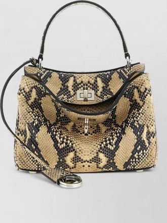 Balenciaga snake print mini bag top handle strap