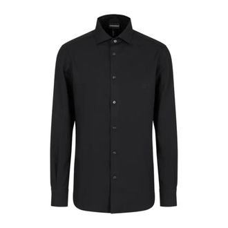 Emporio Armani Zwarte Casual Overhemden 3D1C861Niuzf 054 - Heren - Casual Overhemden - Zwart - 2XL - Overhemden