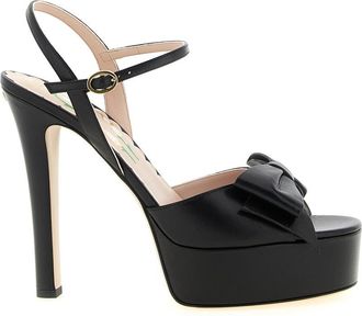 Valentino Garavani Black Ankle Strap Heels