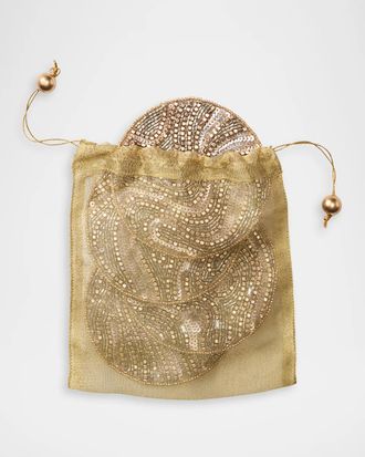 Kim Seybert Luster Beaded Coasters, Set of 4
