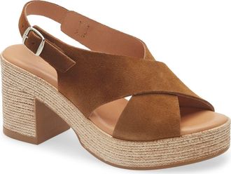 Cordani Marianne Slingback Platform Sandal in Roble Suede at Nordstrom, Size 8.5Us