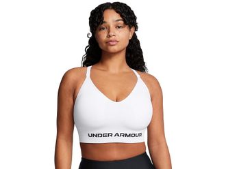 Under Armour Vanish Seamless Low Impact Sports Bra Womens Bra White/Black : LG (US 12-14), Polyester