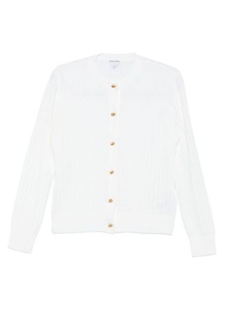 Bottega Veneta Fine Knit Wool Cardigan - White