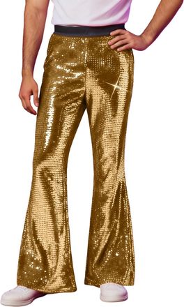 Generic Mens Bell Bottom Pants 2026 New Mens Carnival Sequin Casual Party Flare Pants Shimmering Trousers for Nightlife and Events