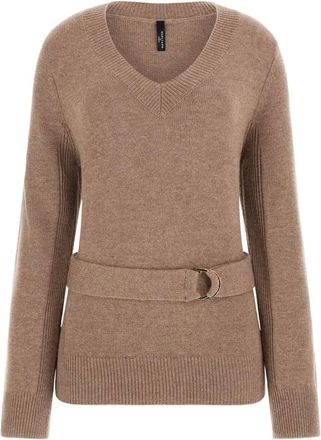 Marciano Afrah V-hals Gebreid - Dames - V-hals truien - Beige - XL - Truien & Vesten