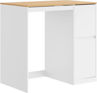 SoBuy Sobuy Cesto Para Ropa Sucia Con 2 Cajones Blanco 100x60x95cm Moderno Bzr223-wn