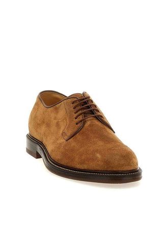 Brunello Cucinelli Suede Derby Shoe - Brown