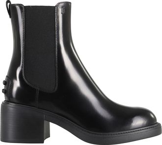 Tod's Schoenen, Dames, Zwart, 39 EU, Leer, Gomma T60 Enkellaarsjes