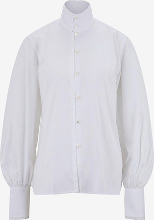 Bourrienne Paris X Stehkragenhemd aus Popeline Pr&eacute;cieuse