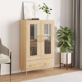 vidaXL Vidaxl - Aparador Alto Madera De Ingenier&iacute;a Roble Sonoma 69,5x31x115 Cm