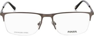 Fossil Demo Rectangular Mens Eyeglasses FOS 7139/G 0R80 55