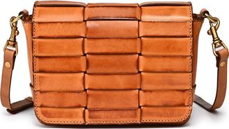 OLD TREND Lupi Woven Leather Crossbody Bag in Caramel at Nordstrom Rack